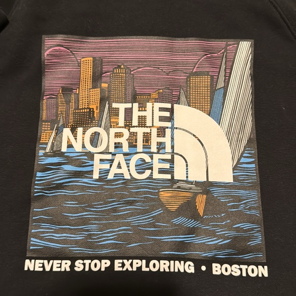 NORTH FACE Men's Box NSE Pullover Black Hoodie Size Medium - Picture 6 of 7